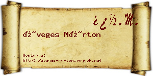 Üveges Márton névjegykártya